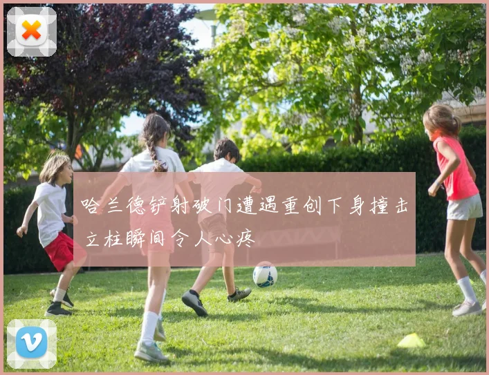 哈兰德铲射破门遭遇重创下身撞击立柱瞬间令人心疼